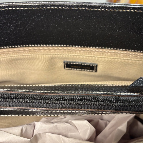 Kate Spade Black Textured Tote and Red Cosmetic Bag - Picture 3 of 13